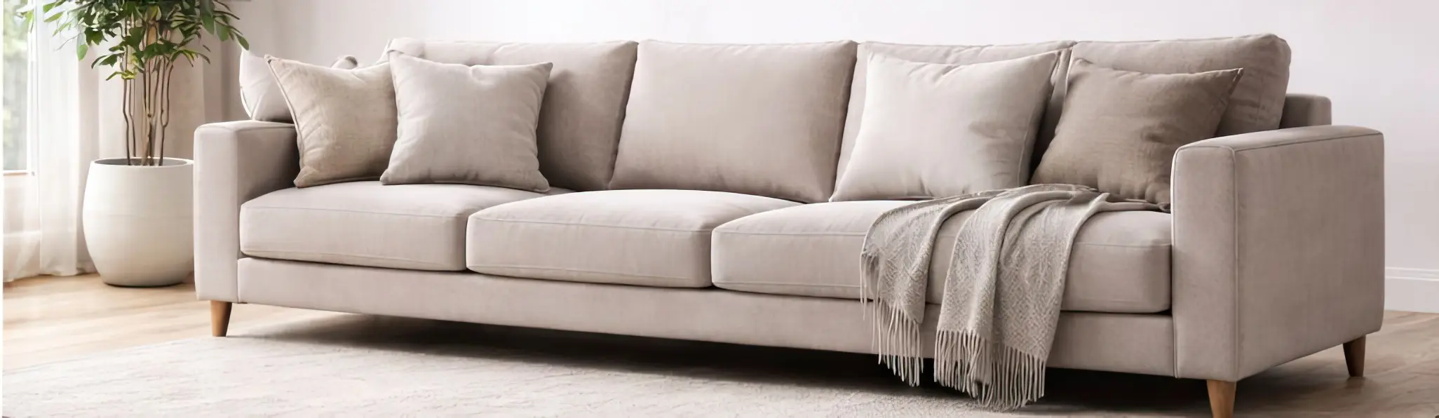 Detalle de limpieza profesional en tejido